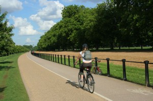 Cycling in Hyde Park