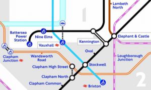 A section of the London Tube map